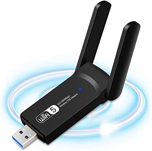 WiFi adapter, Aigital Wireless USB WiFi adapter za PC / Desktop, dual band WiFi dongle bežični adapter, dual 5dbi visoka pojačala