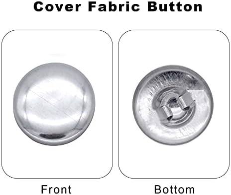 Tzutogether 500 gumbi za pokrivanje - okrugli aluminijski poklopac za gumb Mašine DIY tipke za prekrivanje tkanine