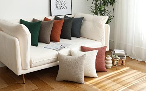 Jeeneoo Slonovače Dekorativni jastuk za bacanje debelog akcenta navlaka za fini teksturirani boukl kauč kauč za kauč za dnevnu sobu