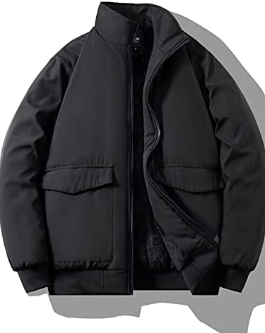 Jakne za muškarce - muškarci zaklopke džep meddy obloženi zipper zimski kaput