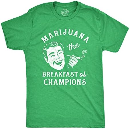 Muška Marihuana Doručak šampiona T Shirt Funny 420 Joint Smoke Joke Tee za momke