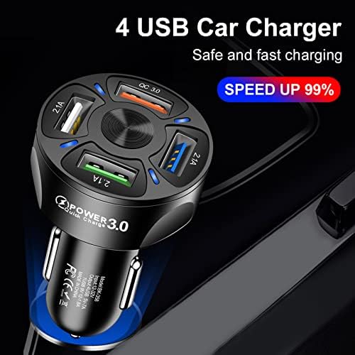 4 u 1 3.1a QC 3.0 adapter bežični Bluetooth Car FM predajnik - 4 u 1 Port za punjenje Potporni Bluetooth muzika i Bluetooth poziv