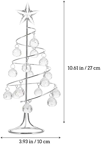 Stolni stol za božićne stablo Stollop Božićno stablo ukras sa kristalnim kuglicama Mini Xmas Tree Božićne dekretacije Xmas Holiday