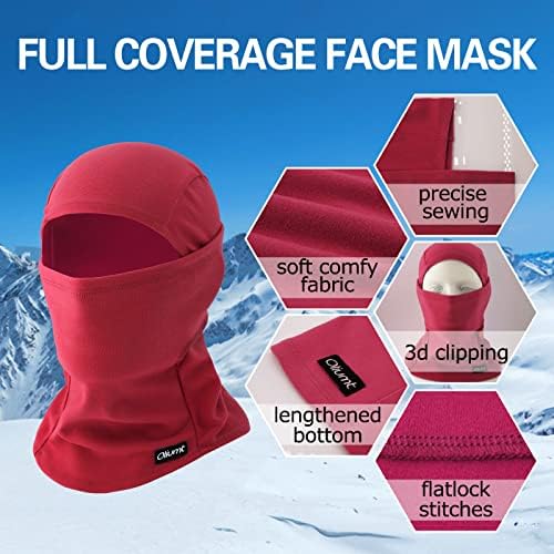 Oliumt balaclava skijaška maska, topla, prozračna i lagana, potpuna pokrivenost Fleece zimska maska ​​za muškarce i žene