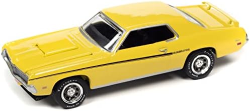 1969 Mercury Cougar Eliminator Yellow W / Black Stripes Classic Gold Collection Ltd Ed 1/64 Diecast model automobila Johnny Lightning