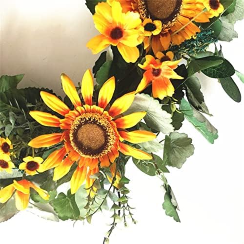 Douba Sun cvjetni vijenac suncokret vijenac ukras za vrata jesenje privjesak za odmor