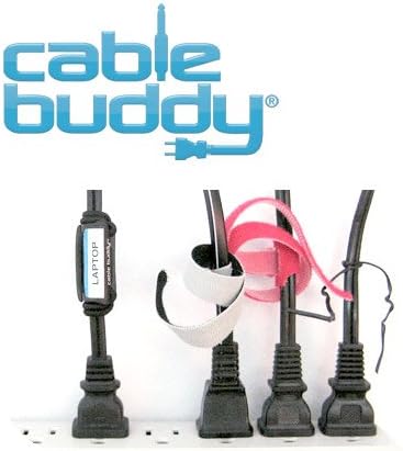 Kablovski Buddy 50-pack, crna - Organizator kablova veze sa oznakama ID boje