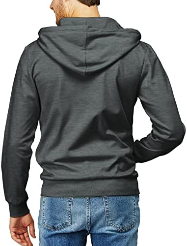 H2H muški zatvarač kapuljač lagani dugih rukava Basic Slim Fit Duweatshirt sa džepom