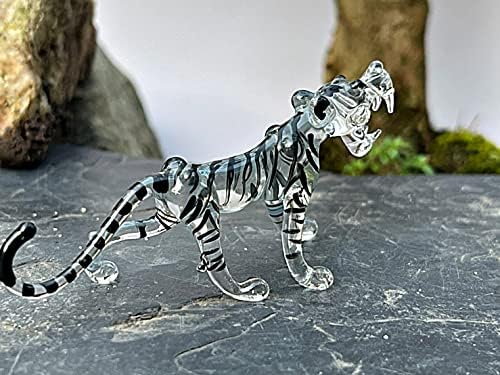 1ShopForyou Tiny staklo Chetah Tiger SS S Mini staklo Životinjska figurica Farm Minijaturna ručna umjetnost