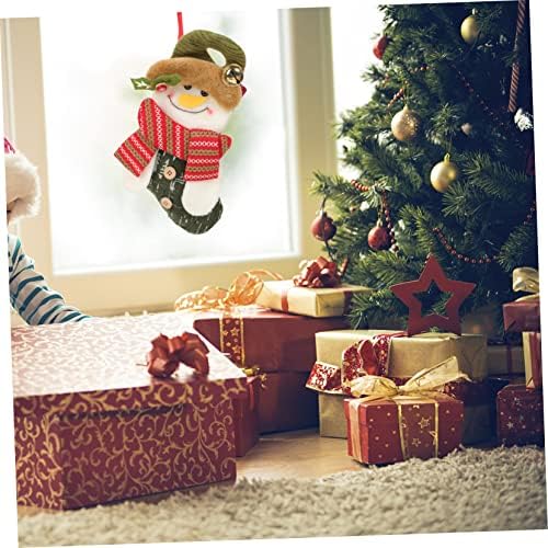 Holibanna 2pcs Božićne čarape Santa poklon torbe Chrismas poklon vrećice dekor plišano gnome čarapa za odmor bombone torbe za snijeg