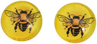 Žuti medeni proizvođač pčelinji kabohoni Staklene oči Bumble Bug Insekta crne umjetničke lutke taksidermijske skulpture ili nakit