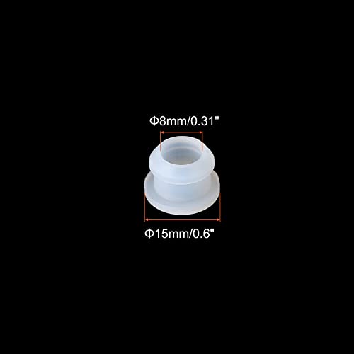 MecCanixity 4pcs Snap gumeni Grumket utikač 15mm od 8 mm za brtvljenje prozirna za električnu kutiju kabel