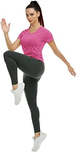 Majice za vježbanje VCYZONE V-izrez za žene, fitness atletski joga vrhovi, trčanje vežbi s kratkim rukavima