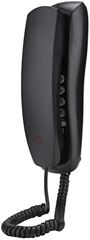 Žičani telefon KX-T628 Crni Engleski Žičeni stolni telefon Zidni telefon Telefon za kućni ured P / T Kompatibilna, noćna lampica MUTE