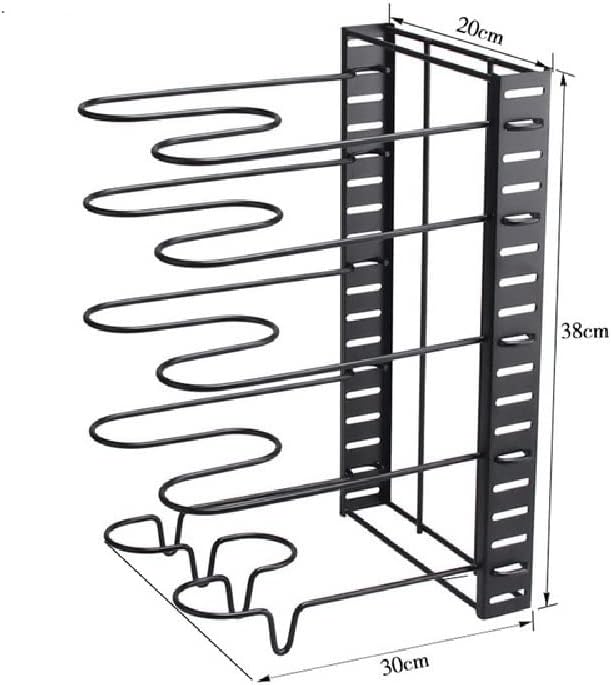 JAHH uklonjivi sklopivi višeslojni vertikalni stalak za poklopce za lonce Kuhinjski stalak za odlaganje Željezni stalak za police